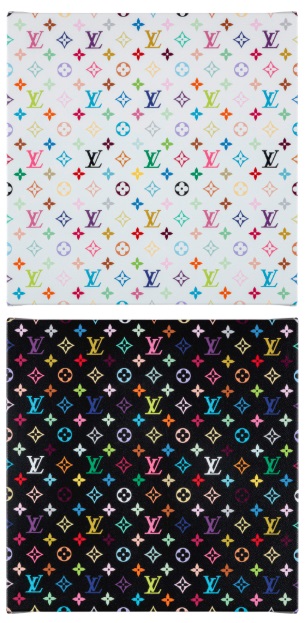 村上隆 2枚のキャンバスにシルクスクリーン サイン 《モノグラム