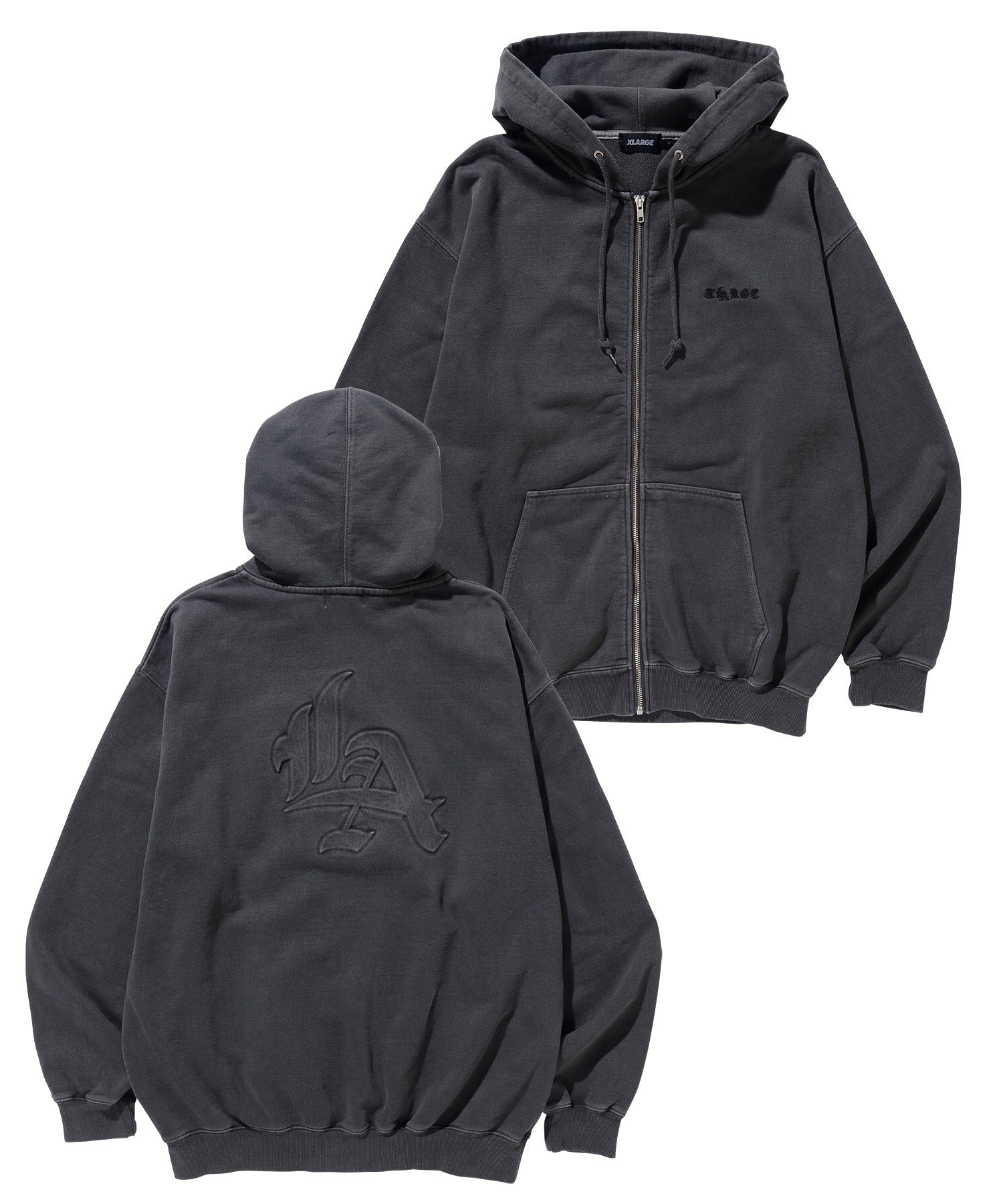 PIGMENT DYED EMBOSS LOGO ZIP HOODED SWEAT – calif（カリフ）公式サイト