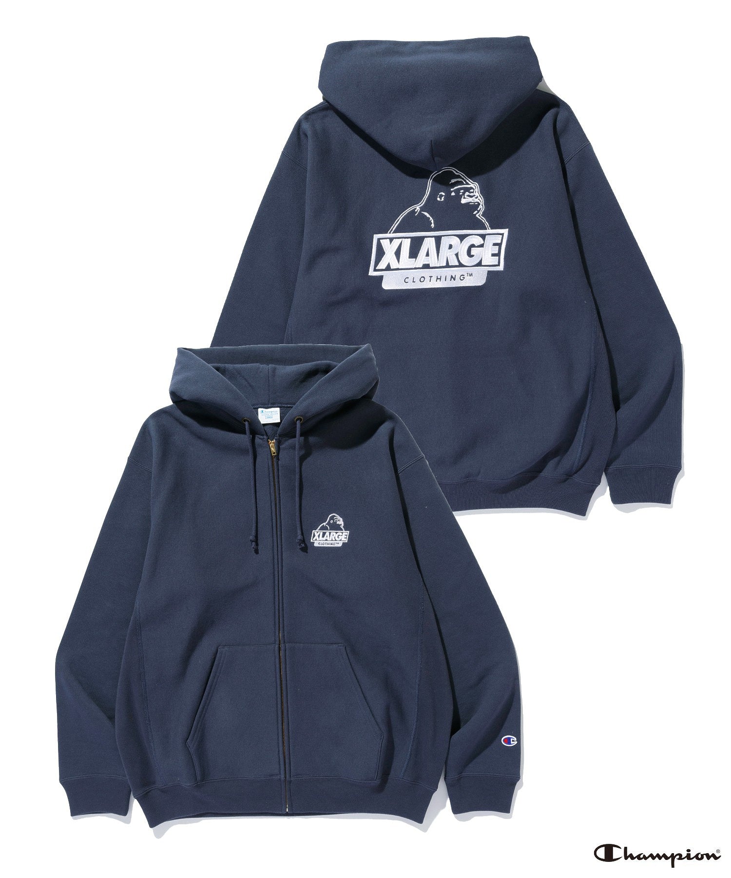 XLARGE×Champion REVERSE WEAVE ZIP UP HOODED SWEATSHIRT – calif