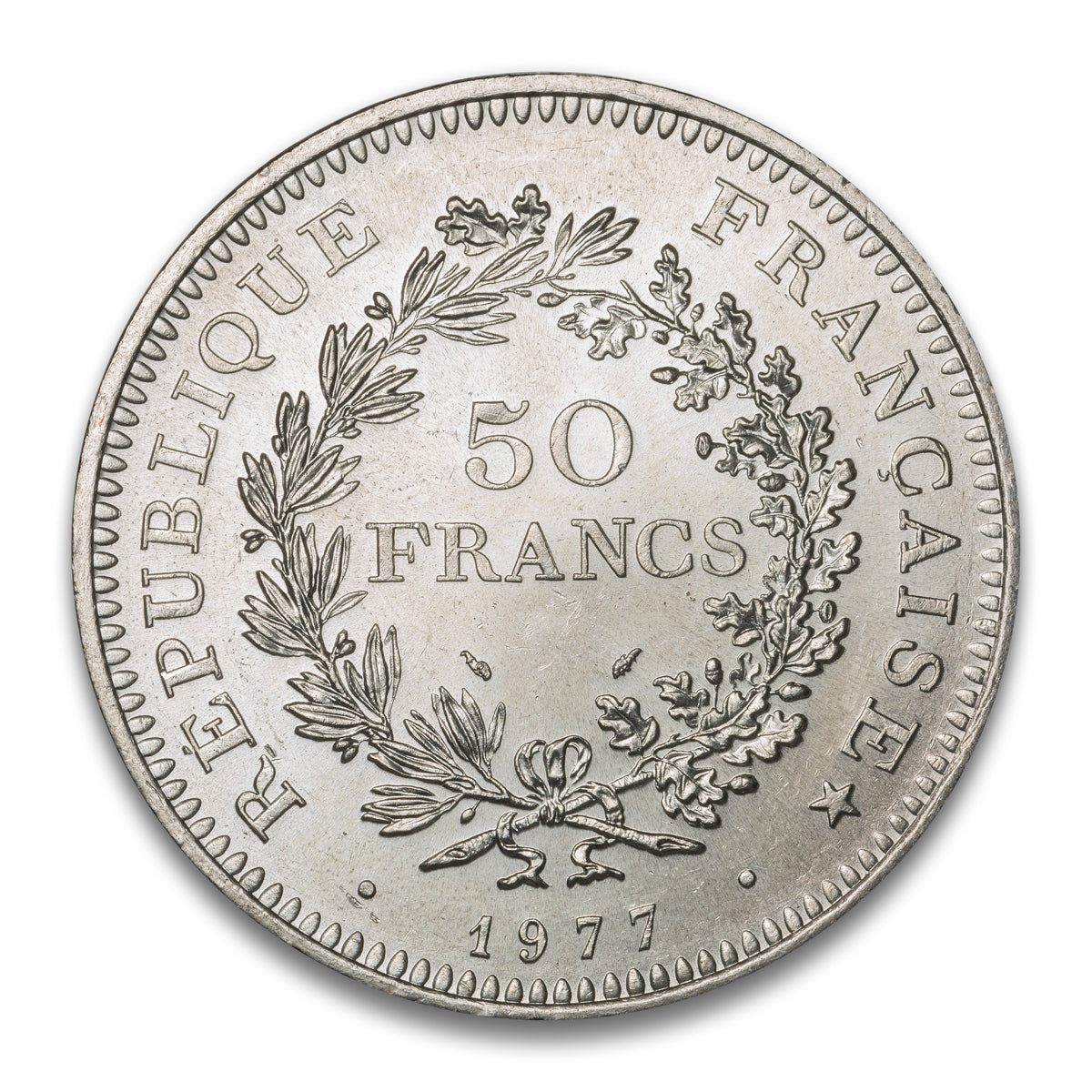 France Silver 50 Francs 1977