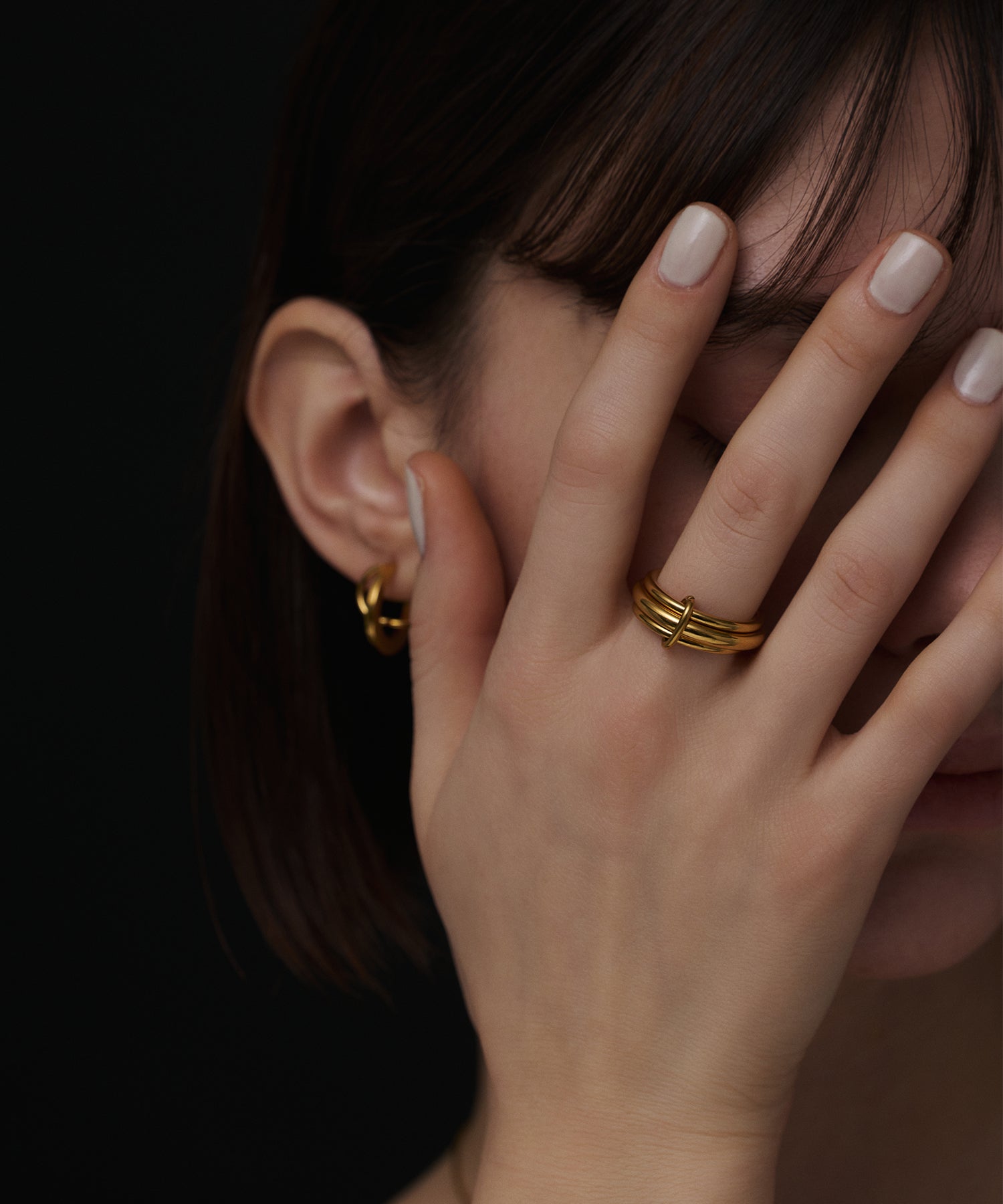 ゴールド]トリプルコネクトリング