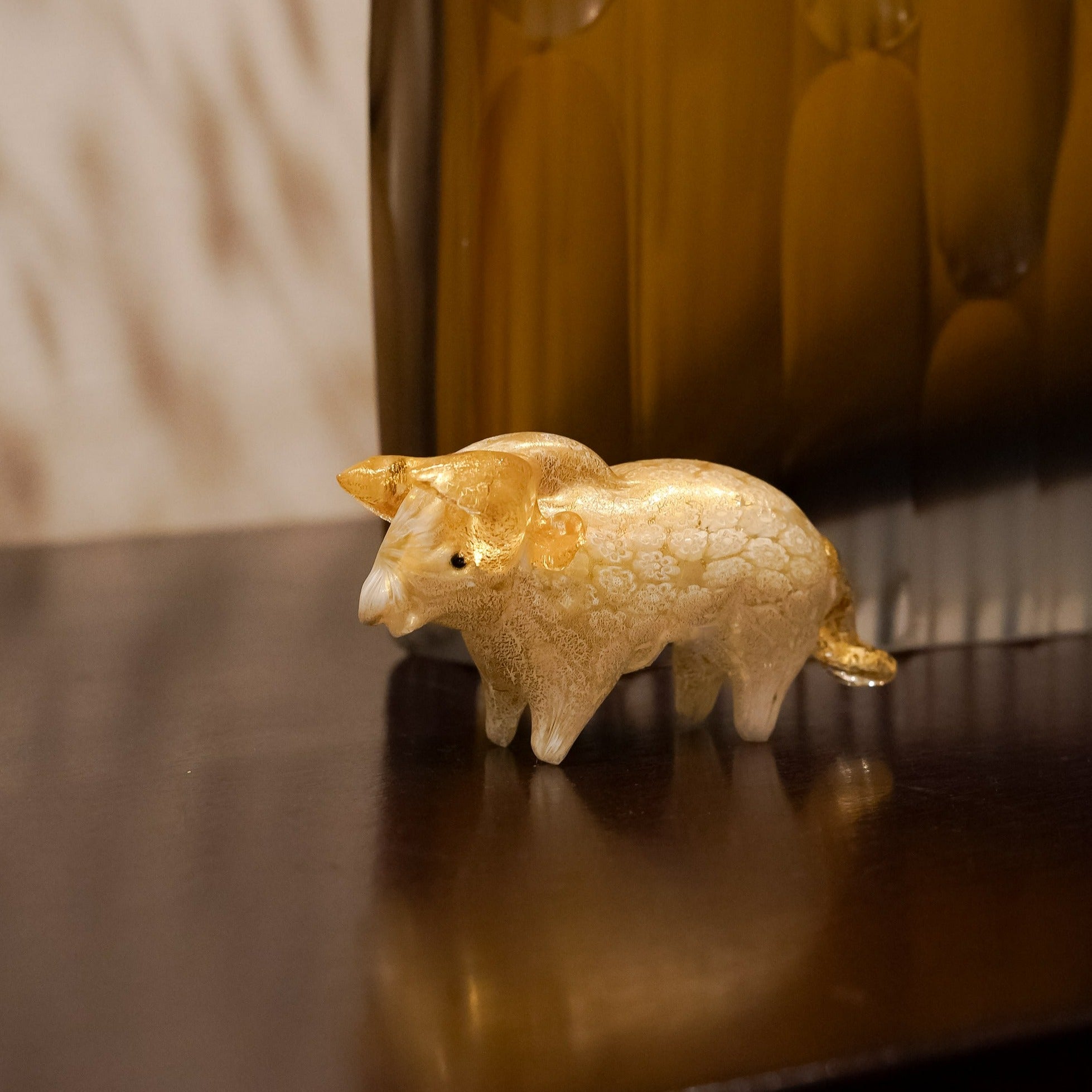 ムラーノガラス（ベネチアングラス）〈オブジェ／置物〉「丑