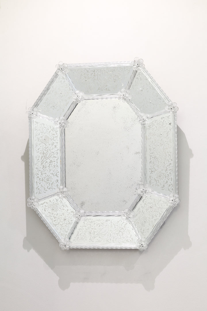 ムラーノガラス（ベネチアングラス）鏡「ダイヤモンドポイント」 – chisa