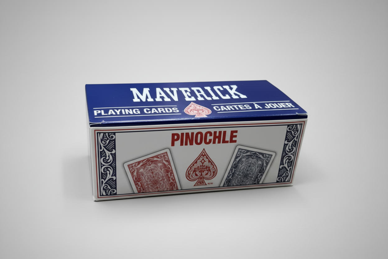 Maverick Pinochle Cards Brick – 12 Decks Red & Blue | ClassicDecks.com