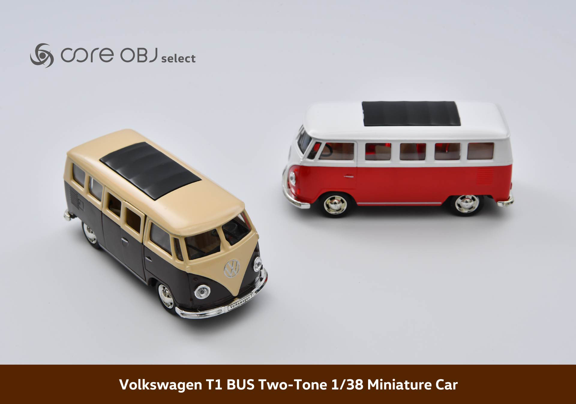 Volkswagen T1 BUS Two-Tone 1/38 Miniature Car / core obj select