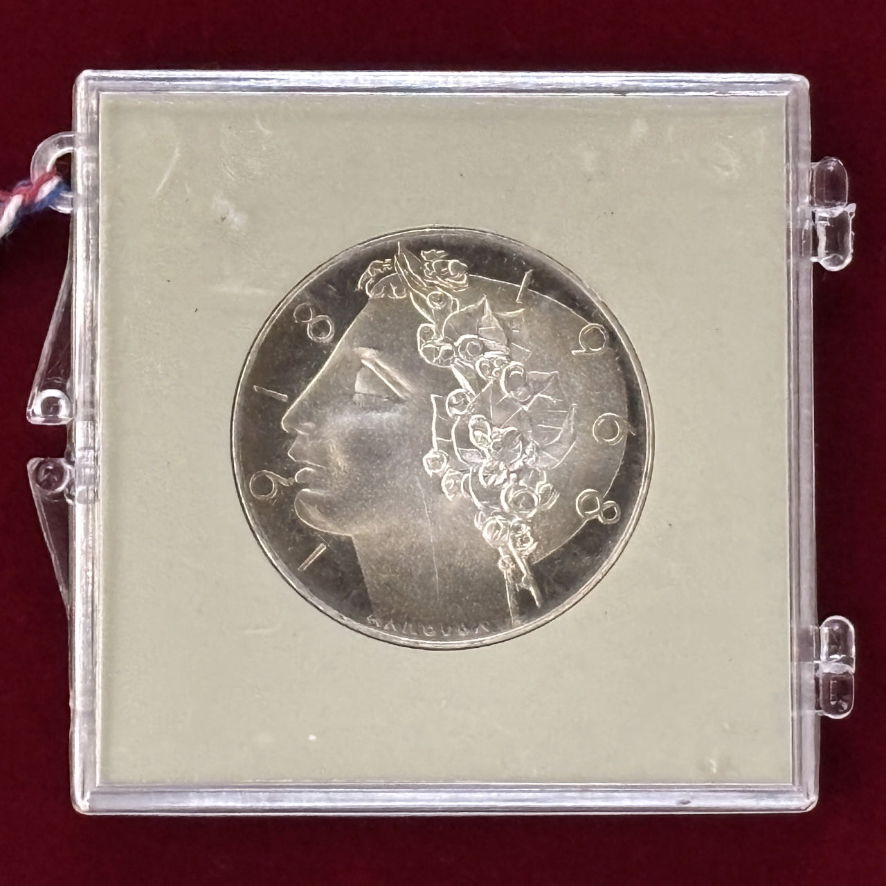 チェコスロバキア】50コルナ 銀貨 プルーフ 1968［B-0000444