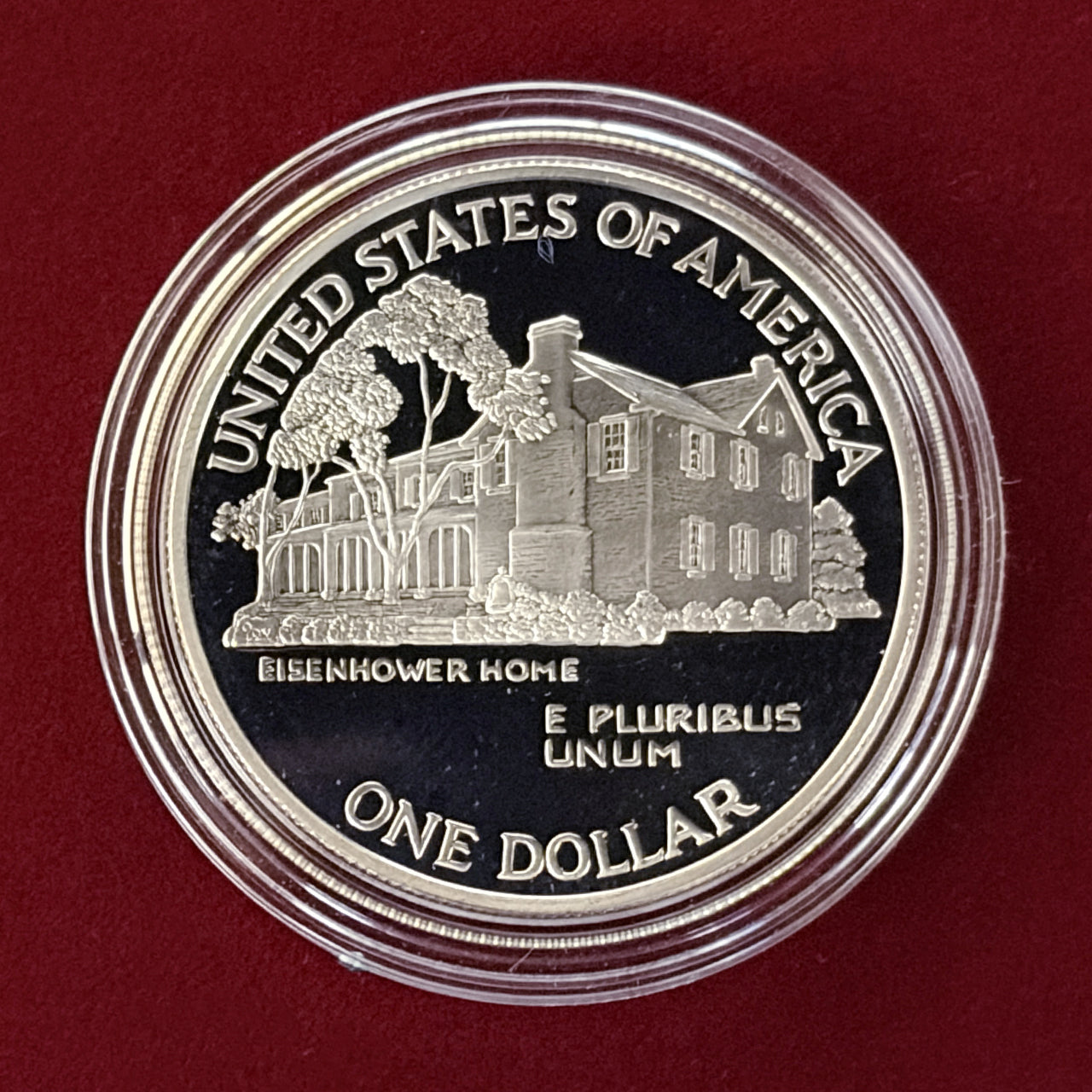 アメリカ】アイゼンハワー生誕100年記念 1ドル 銀貨 プルーフ 1990P［B