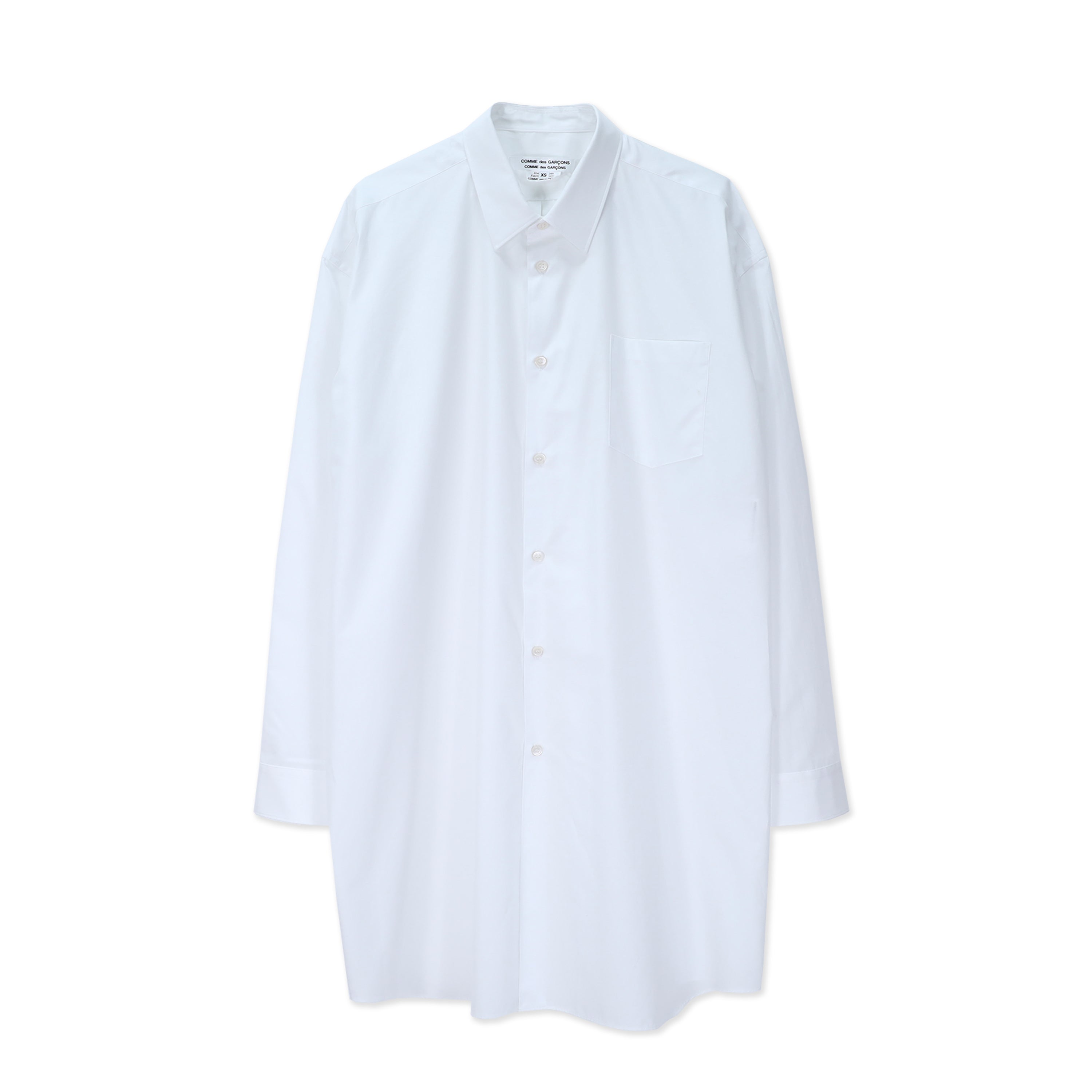 White Cotton Broadcloth Longline Shirt – COMME des GARÇONS Melbourne