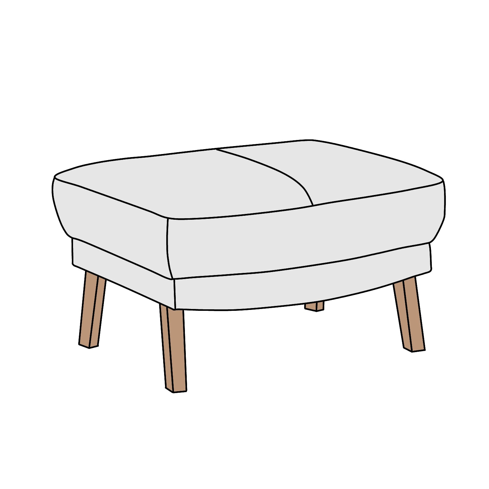 カリモク家具 ZU46モデル スツール 横幅約62cm