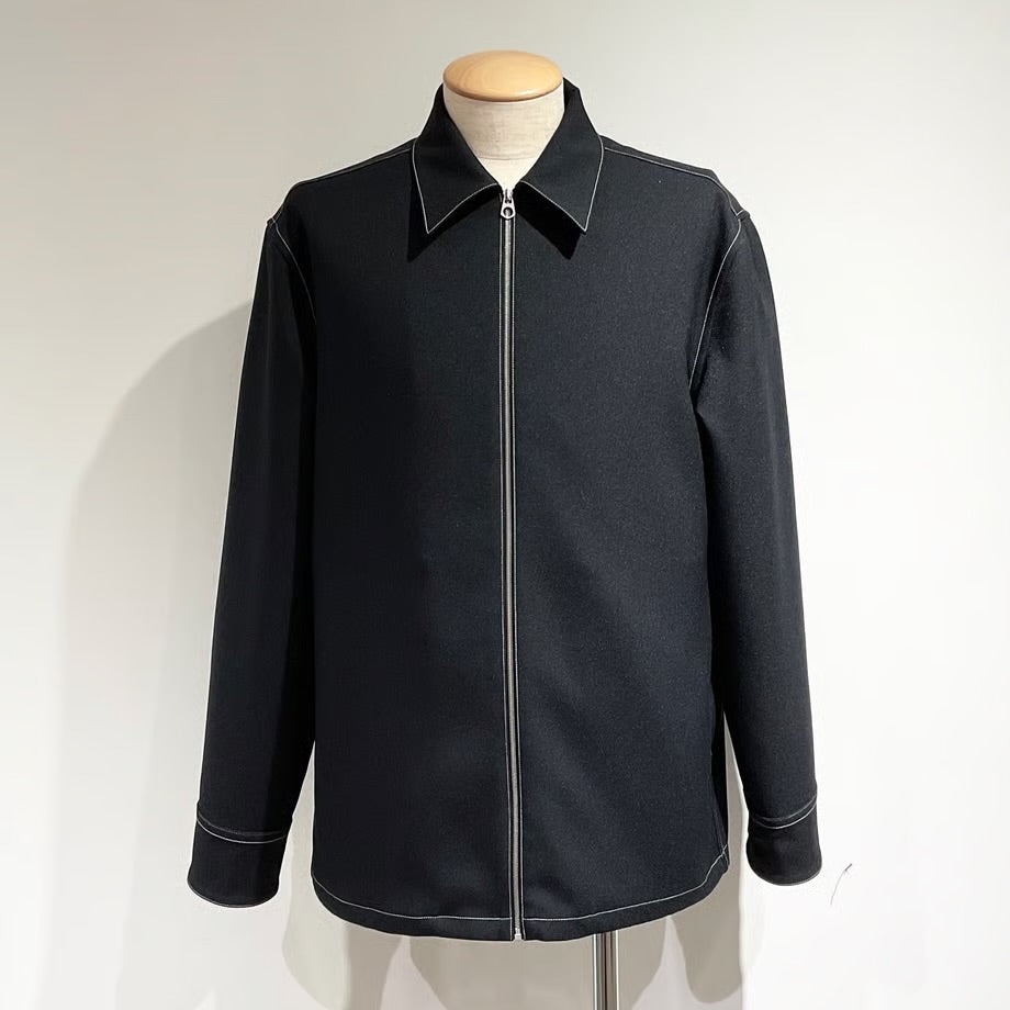 JIL SANDER/ジルサンダー テクノ ギャバジン ジップアップシャツ