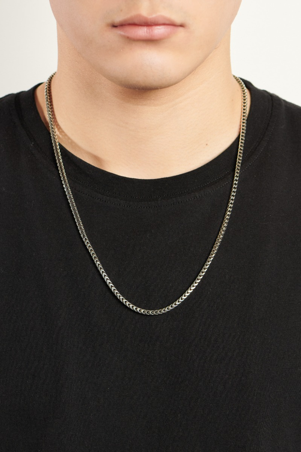 Emanuele Bicocchi Square Chain Necklace - Silver - Due West