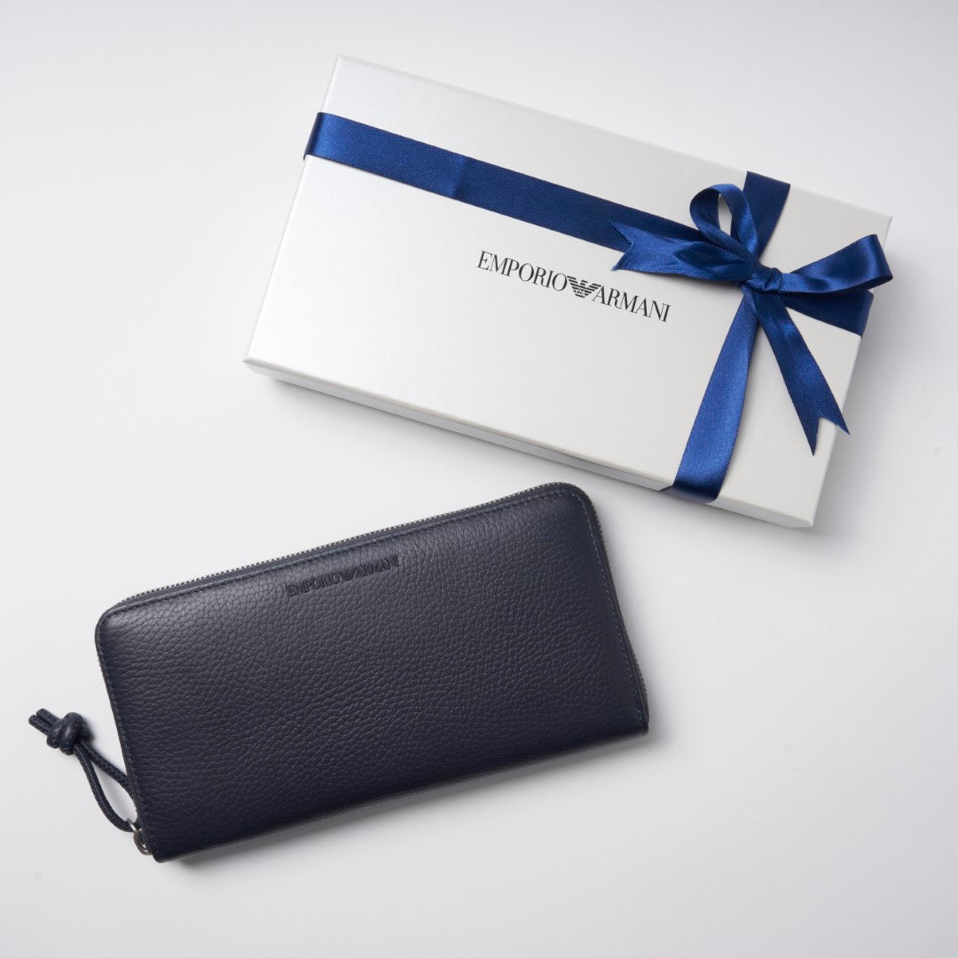 財布】エンポリオアルマーニ ラウンドジップ長財布｜洗練された一品を