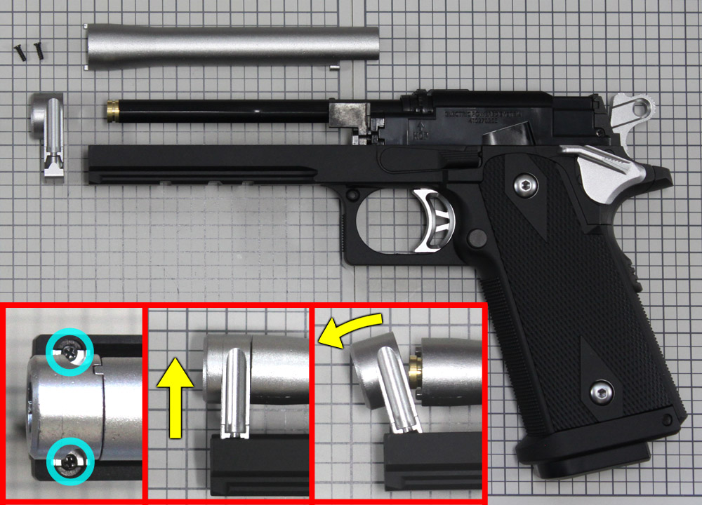 電拳 電動ハンドガン・Hi-CAPA E(電ハン ハイキャパE)の分解・組み立て1
