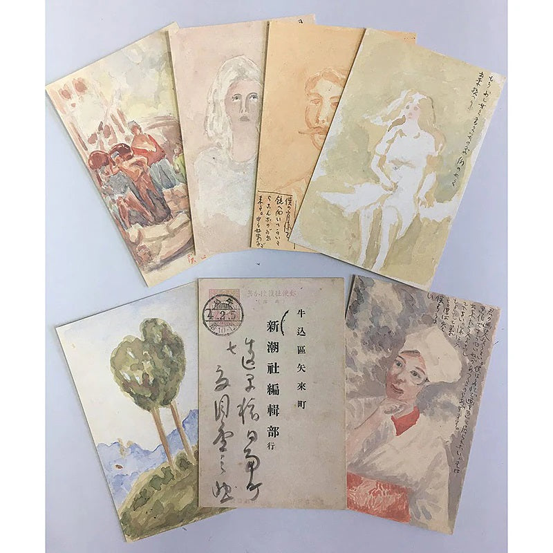 ドラマと読書】文豪グッズ 夏目漱石 漱石絵はがきセット（6枚組