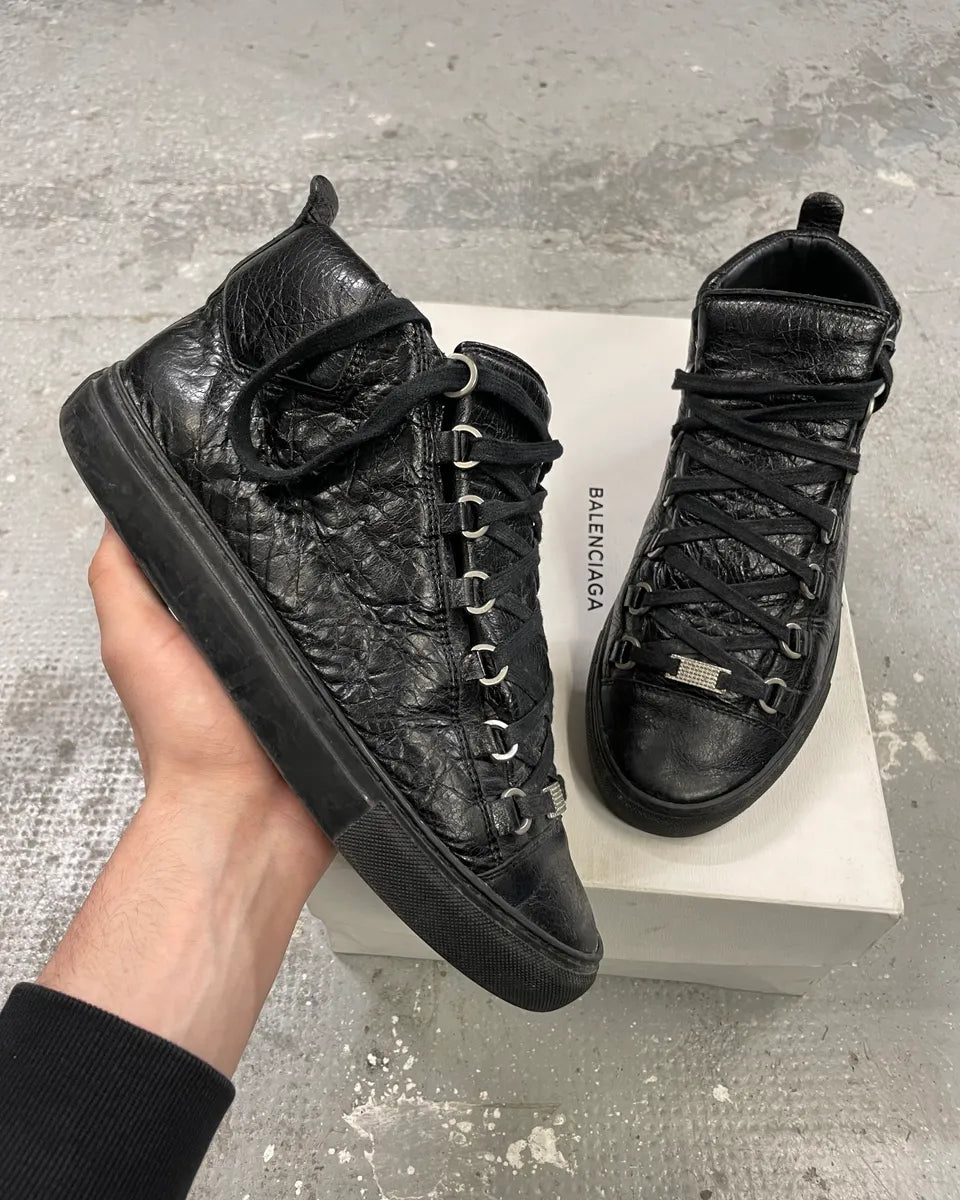 Balenciaga Arena Black Leather High Shoes – Dolce Vita Hub