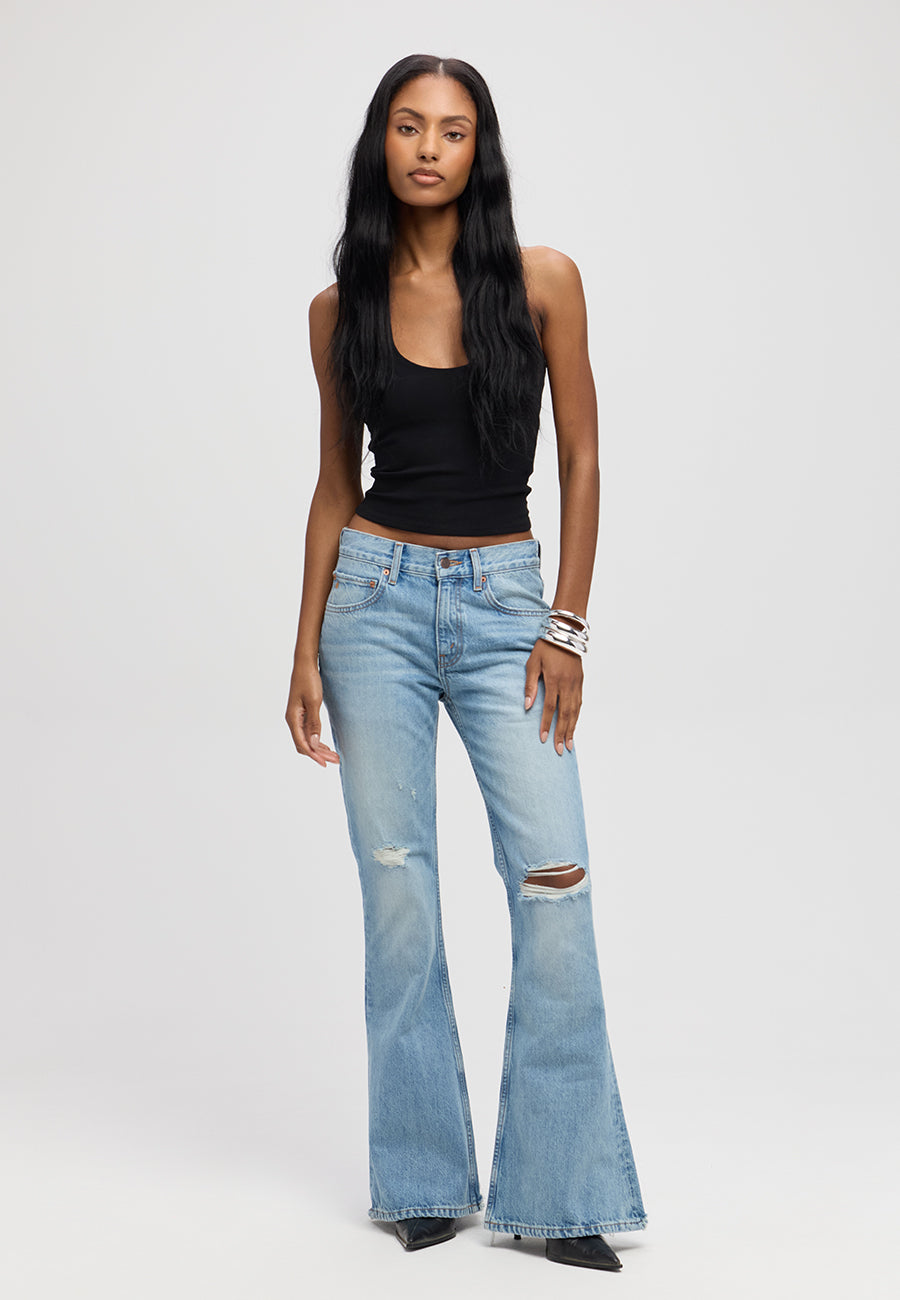 Atlanta Mid Rise Flare- Peachtree – ÉTICA Denim