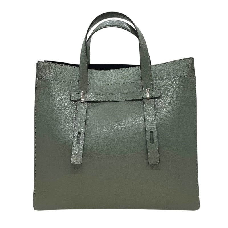 フルラ FURLA GIOVEトートL トートバッグ グリーン×SV金具 レザー ユニ