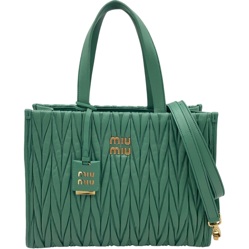 ミュウミュウ miu miu マテラッセ 2WAY バッグ 5BG258 サルビア