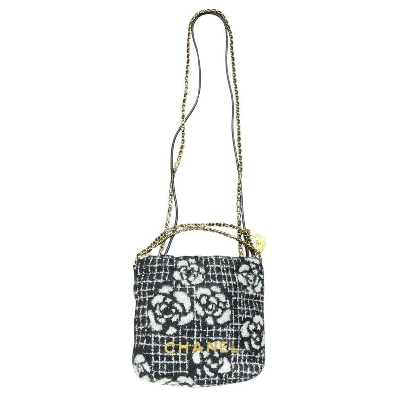 シャネル CHANEL シャネル22ミニ AS3980 ブラック・ホワイト GD金具
