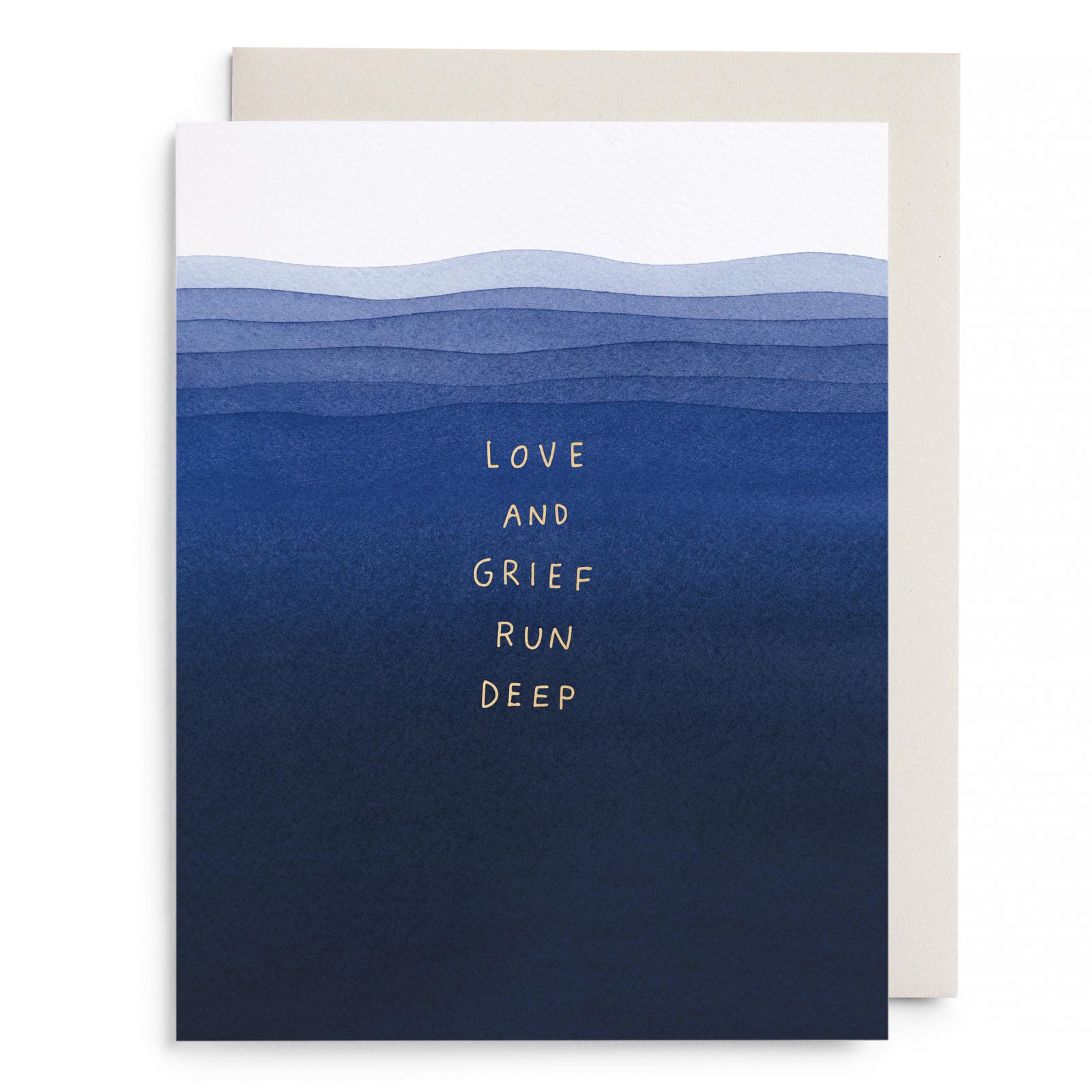 Grief Runs Deep Greeting Card – E. Frances Paper