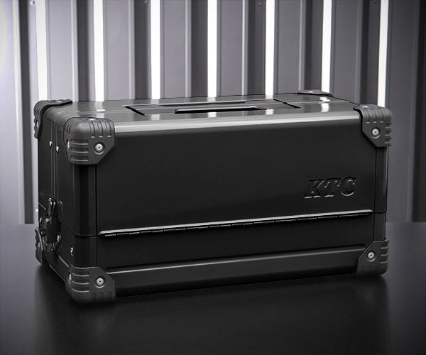 KTC 工具箱 両開きメタルケース ブラック【エヒメマシン】