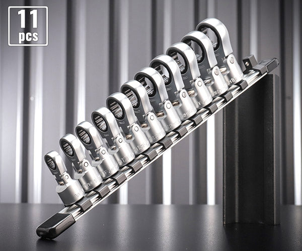 TONE フレックスラチェットめがねソケットセット(ホルダー付) 差込角