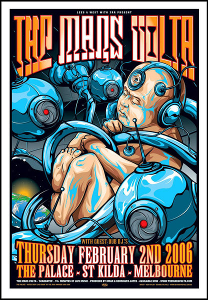The Mars Volta gigposter (Melbourne, AU 2006) by artist Ken Taylor