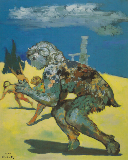 作品】 牧神とニンフ / Pan and Nymphs 1970年 | 福沢一郎記念館_