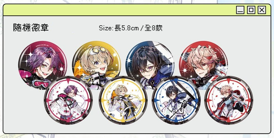 予約】にじさんじ 台湾 VOLTACTION × OU-EN CAFE 缶バッジ(通販分