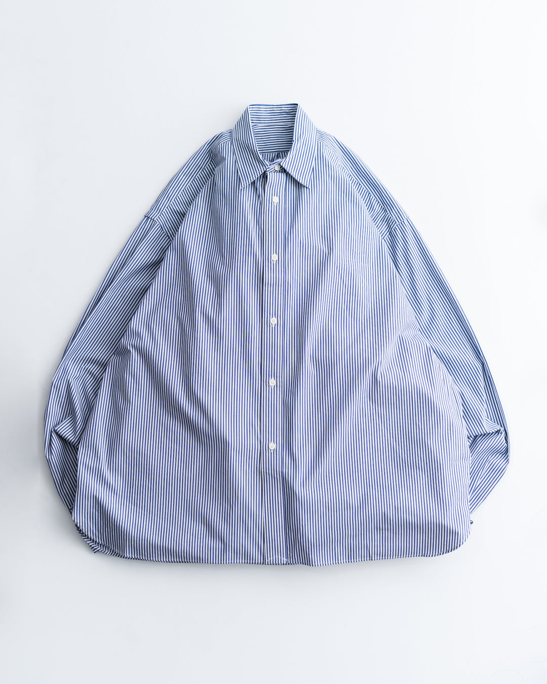 通販] Sillage (シアージ)wide shirt high count navy stripe 商品