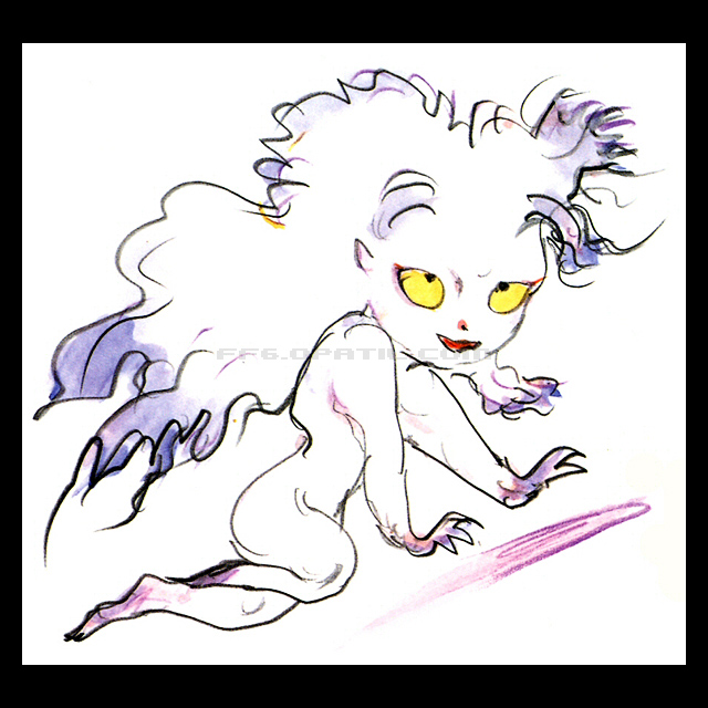 FF6 ティナ（トランス）：天野喜孝氏のコンセプトアート ─ 全マップ