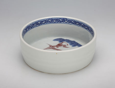 青花釉里红鱼藻纹洗清康熙_观复博物馆