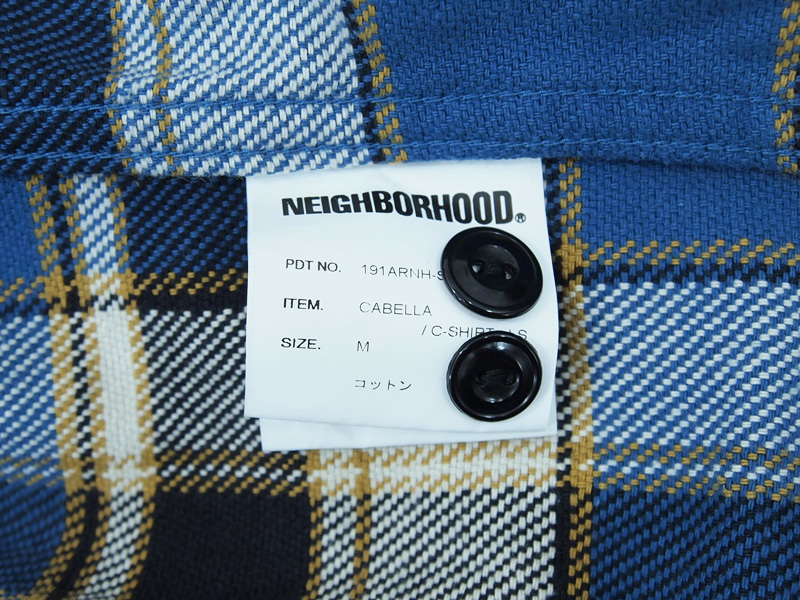 NEIGHBORHOOD 'CABELLA / C-SHIRT .LS' 長袖 チェック ネルシャツ