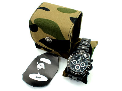 A BATHING APE 'BAPEX TYPE 3'ベイペックス デイトナ ブラック 黒