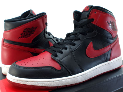 NIKE AIR JORDAN 1 RETRO HI OG BRED エアジョーダン 黒赤 12.5 30.5