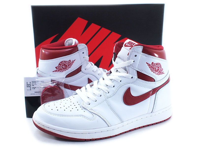 NIKE AIR JORDAN 1 RETRO HIGH OG エアジョーダン WHITE VARSITY RED