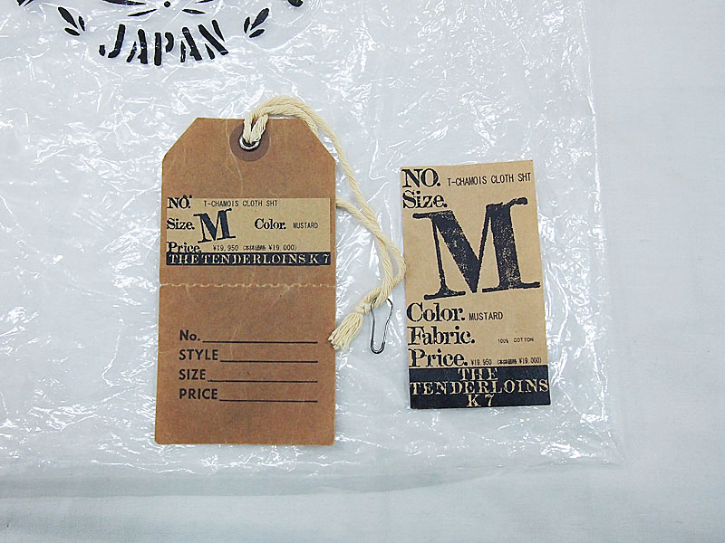 TENDERLOIN 'T-CHAMOIS CLOTH SHT'シャモアクロスシャツ 無地