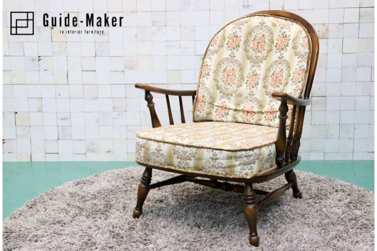 GMFH339○飛騨産業 / HIDA キツツキ アームチェア ラウンジチェア 1人