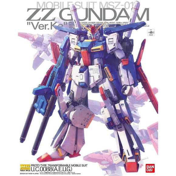 Bandai Hobby Double Zeta Gundam ZZ Gundam Ver.Ka MG 1/100 Model