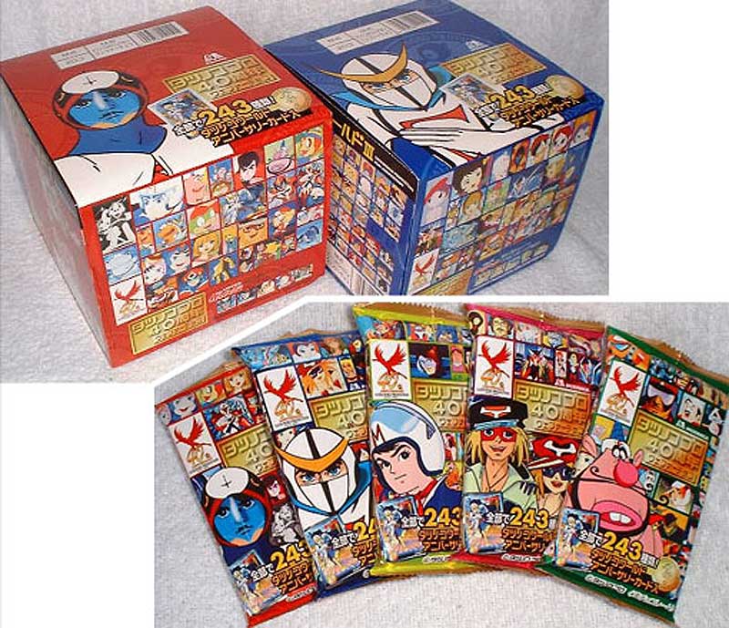 タツノコプロ40周年カードBOXとパッケージ、フィギュア王カード