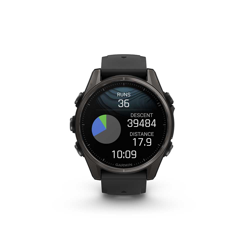 fenix 8 - 43 mm, AMOLED, Sapphire - Carbon Gray DLC Titanium/Black