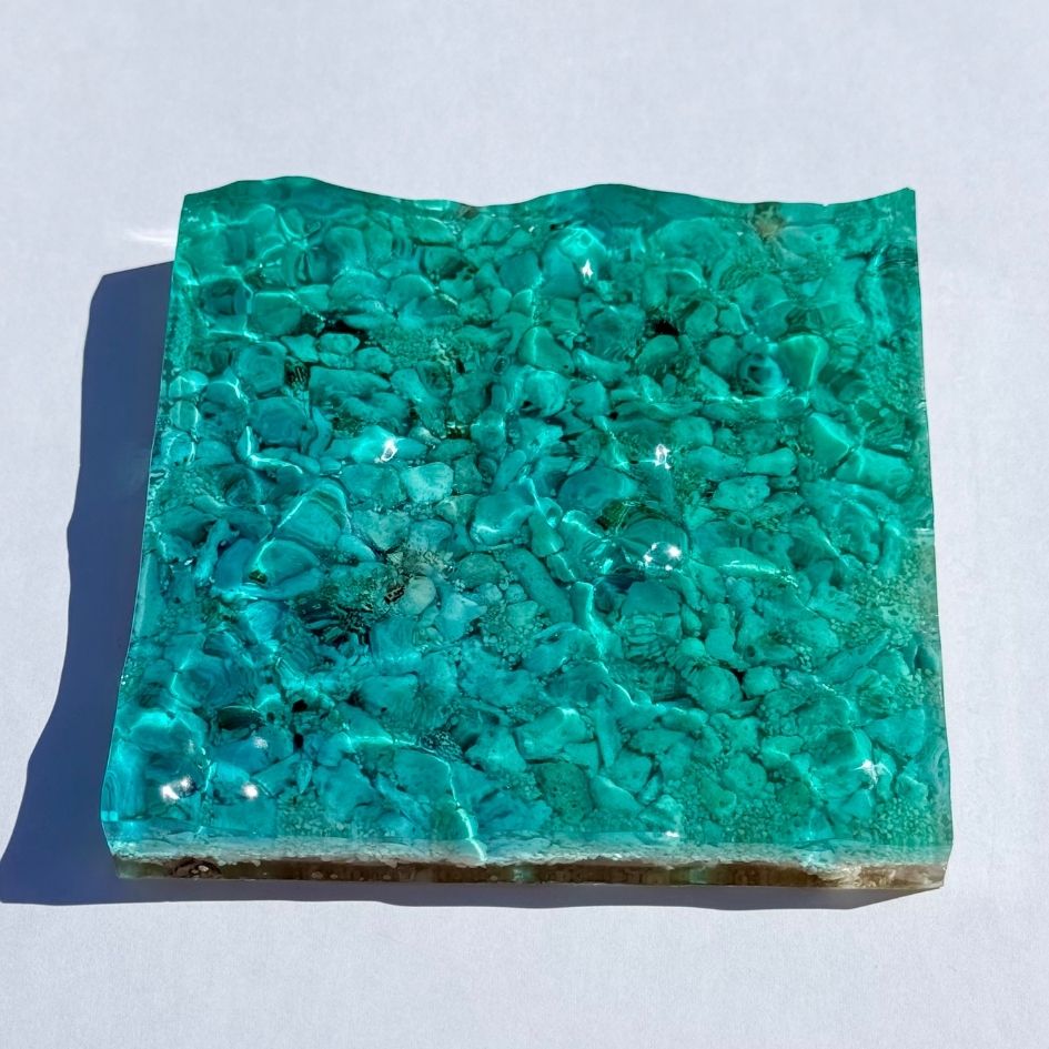 4 ocean mold art】 ～100×100×15mm～ エポキシレジン作品 エポキシ