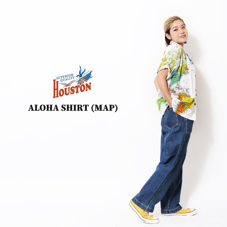 HOUSTON woman / ヒューストン ウーマン 24HL053 ALOHA SHIRT (MAP