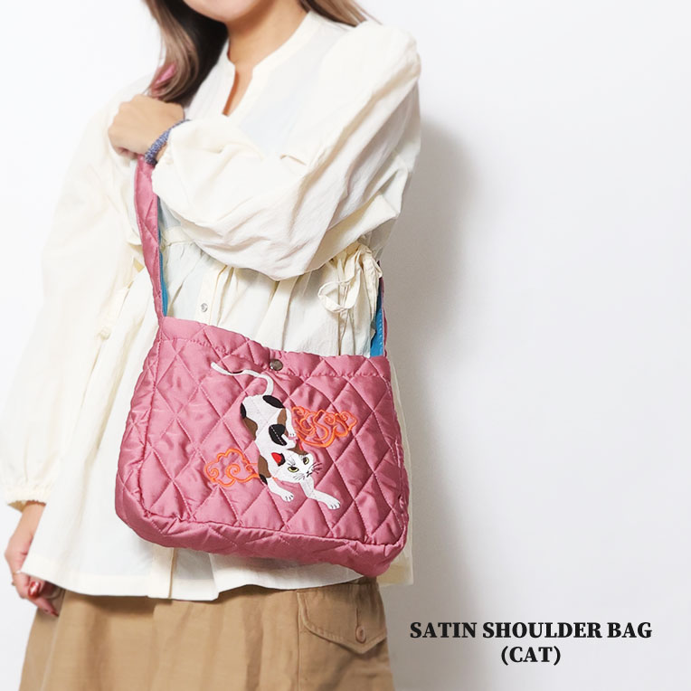 HOUSTON woman / ヒューストンウーマン 6011W SATIN SHOULDER BAG (CAT