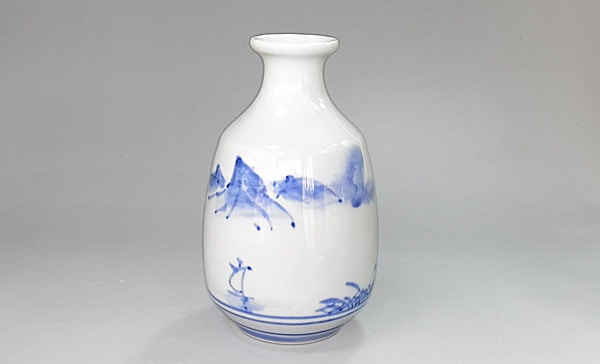 砥部焼・禎山窯・徳利（山水）【和食器通販e-tobeyaki.com】