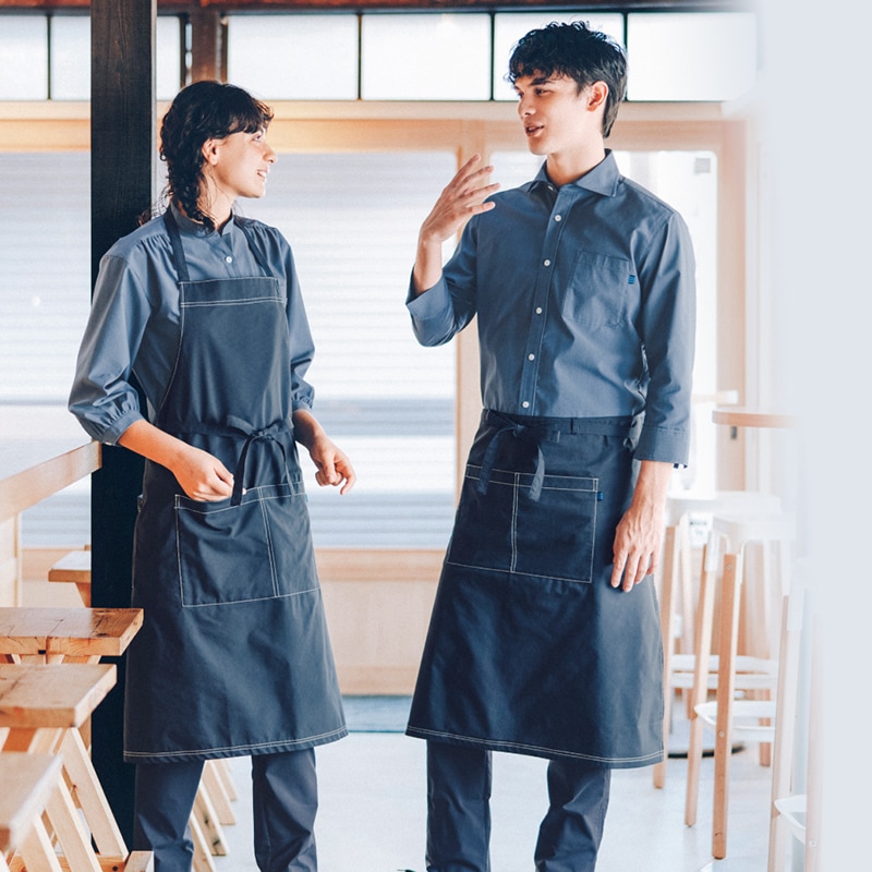 前掛け 27339［男女兼用］ | エプロン,ショート | 飲食店制服 いしまる