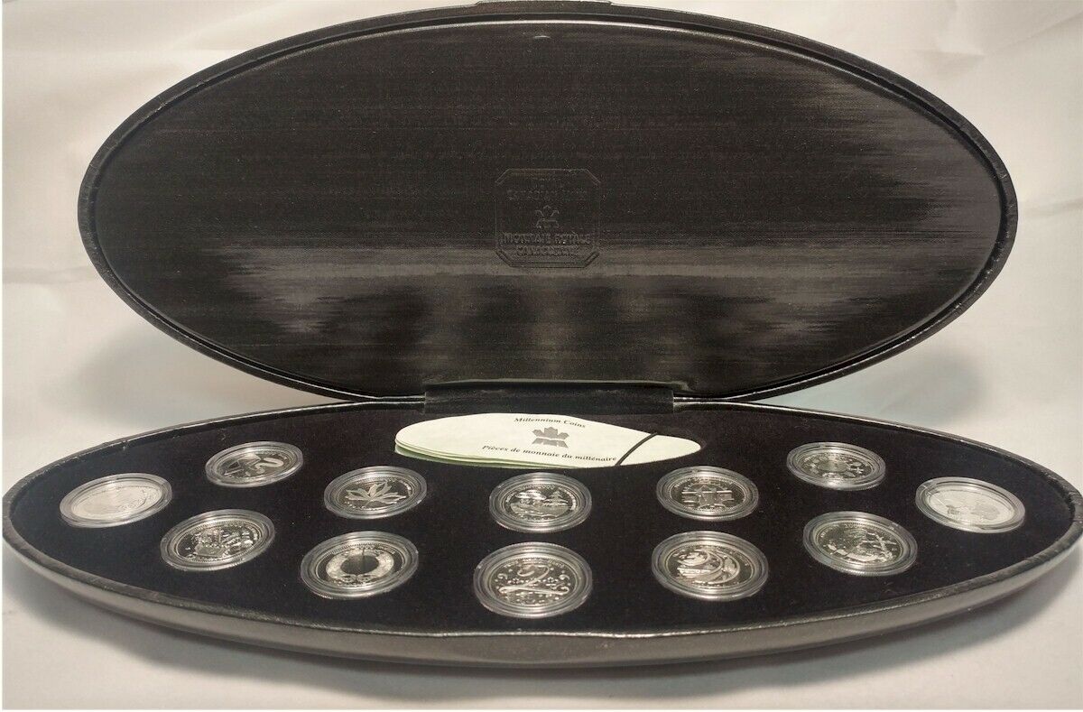 2000 CANADIAN MILLENNIUM QUARTER SET: Twelve .925 Silver Proof