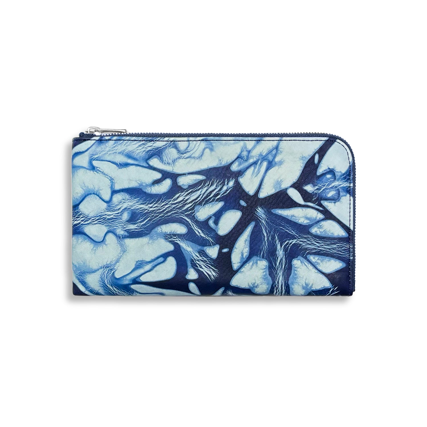 Cramp【SUKUMO Leather】藍染め L字ファスナーミドルウォレット【SKM