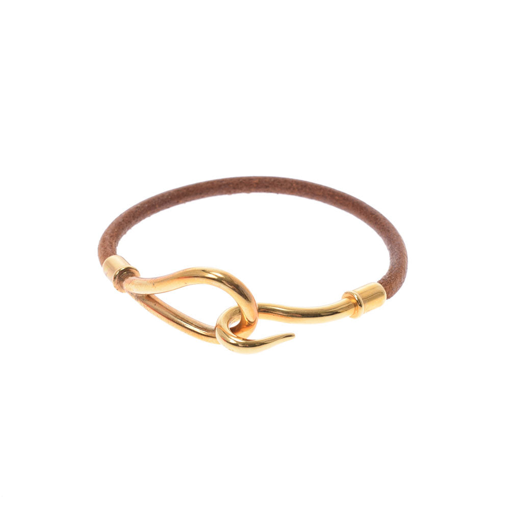 エルメスジャンボブレス 茶 ゴールド金具 レディース レザー