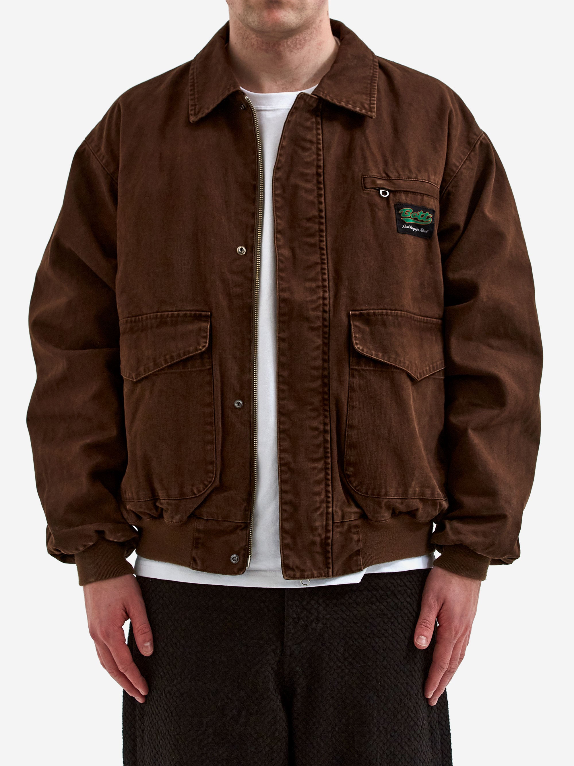 BoTT Canvas Work Jacket - Brown – Goodhood